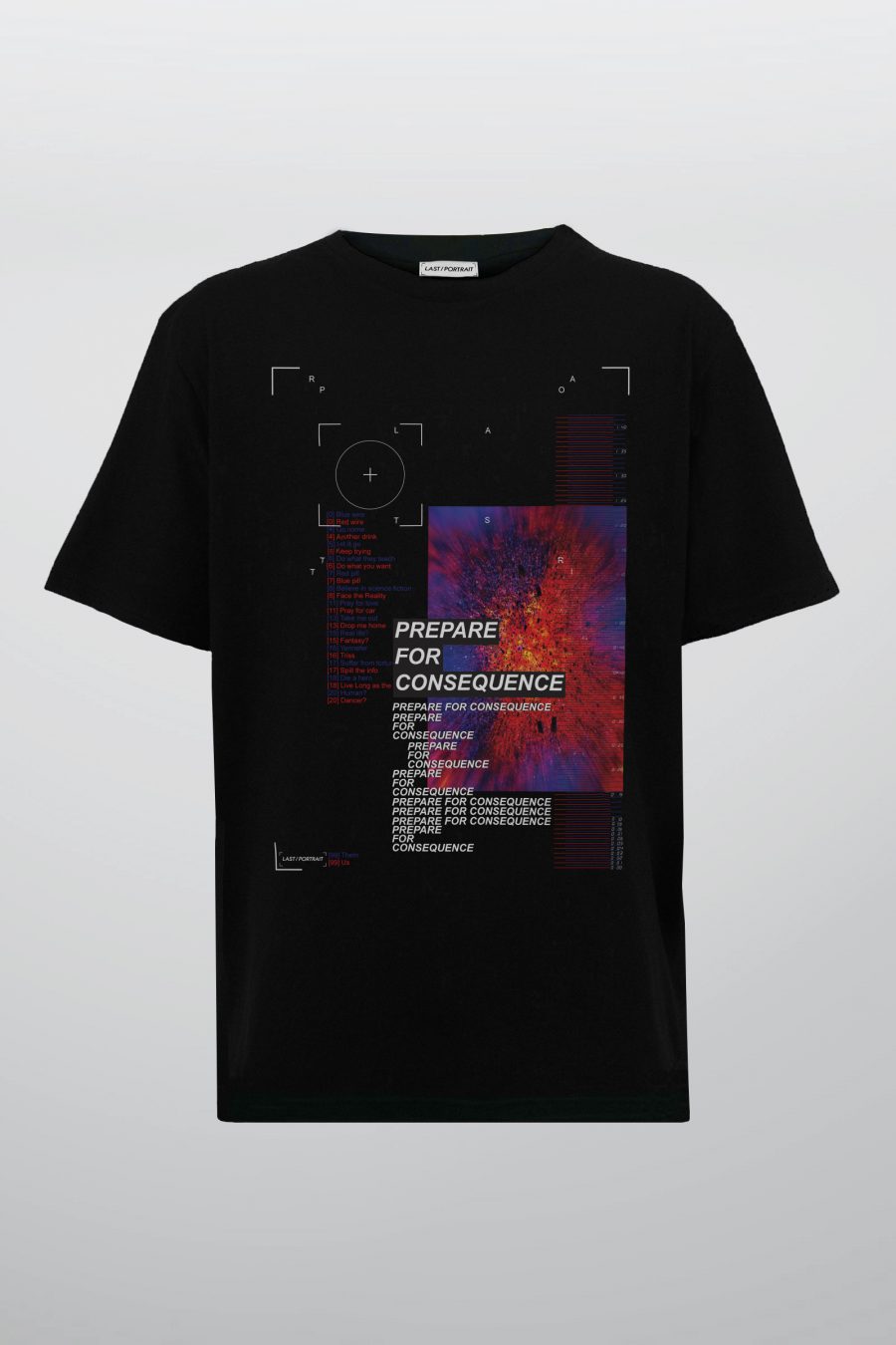 Red or Blue Relaxed Fit Crew T-Shirt Bf